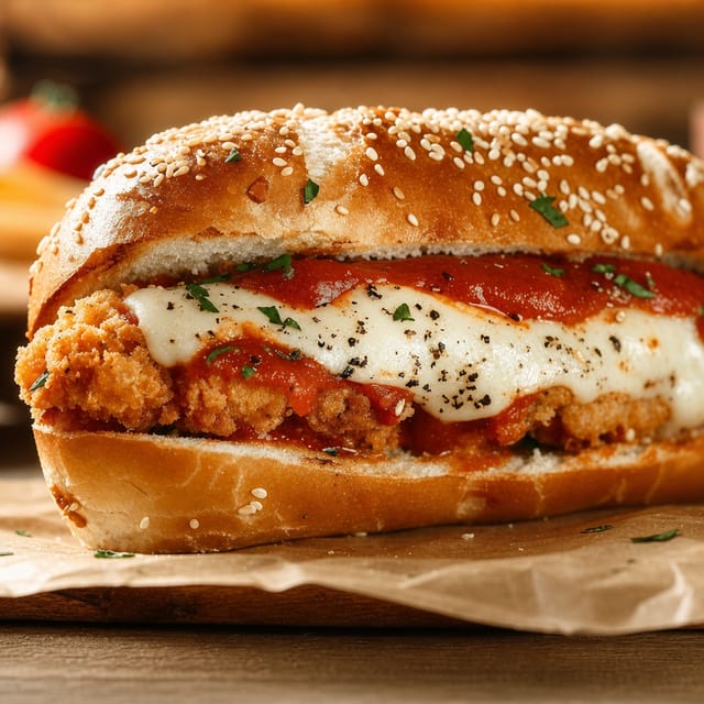 Chicken Parmigiana Sandwich.